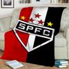 Pau-lo Fc Emblem Printed Throws Blanket Soft Flannel Blankets for Couch Bed Gifts for Men Women Picnic Blanket Christmas Gifts