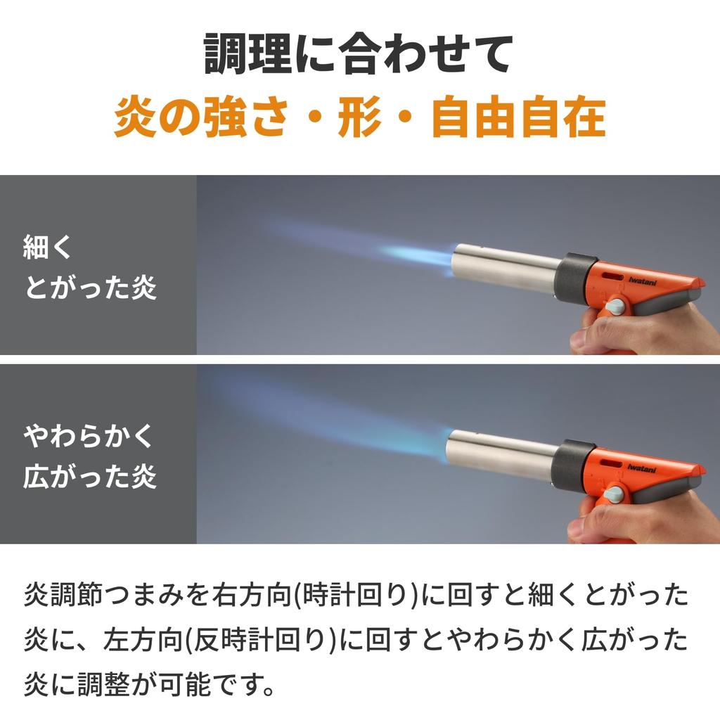 Iwatani Cassette Gas Outdoor Torch Burner II (CB-TC-ODORP) with one gas cartridge