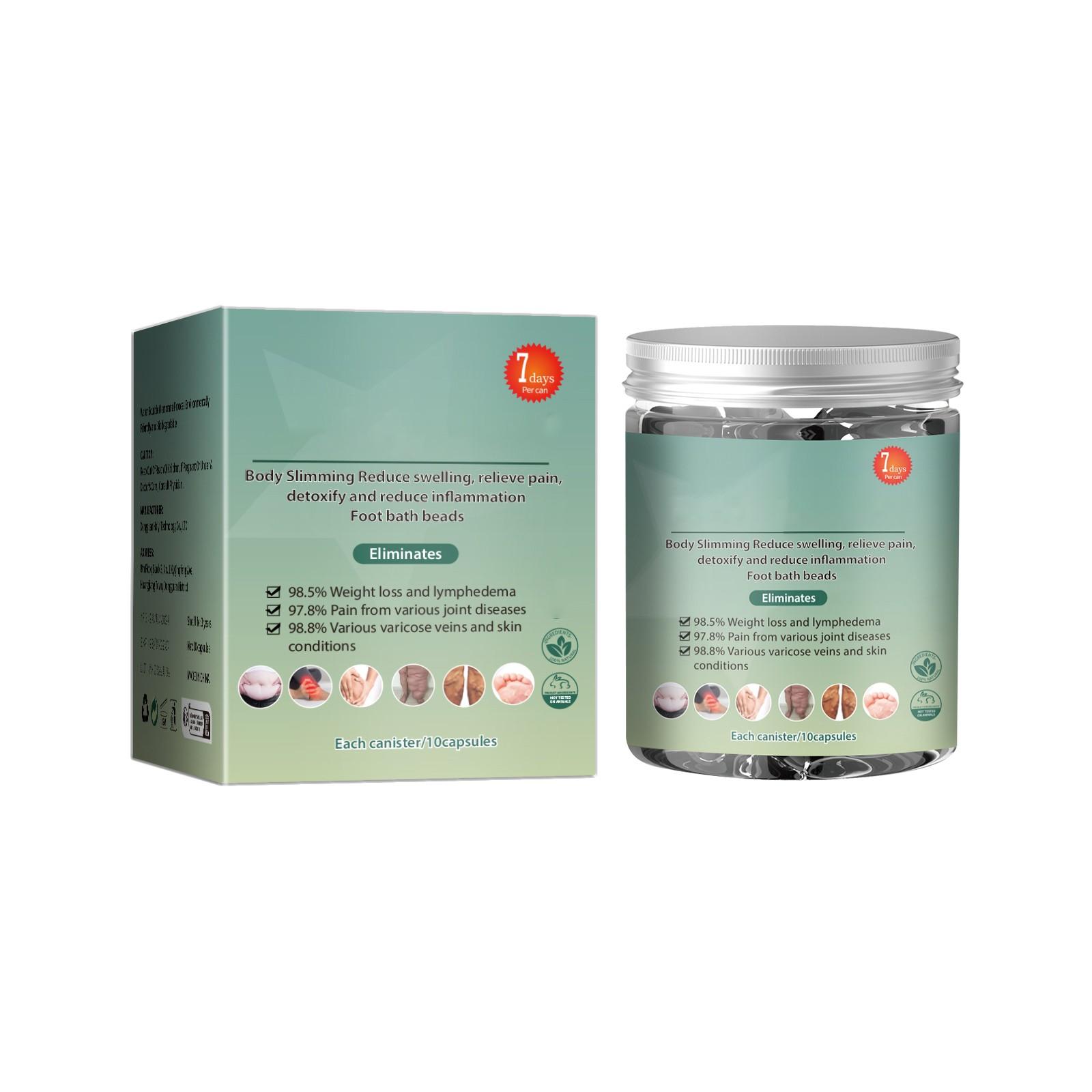 Средство для замачивания ног, лимфодренаж и похудение, шарики для замачивания ног, средство для замачивания ног, облегчение и расслабление 100 мл