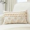 Vintage Tufted Fringed Cushion Cover Rustic Style Pillowslip Elegant Pillowcase  Bed