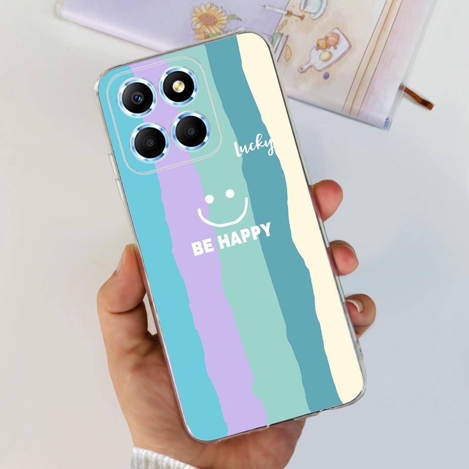 For Huawei Honor X6 X6S Case Honor X8 5G Cover Soft TPU Silicone Matte Phone Bumper For HonorX6 X 6S Coques Butterfly Flower Bag