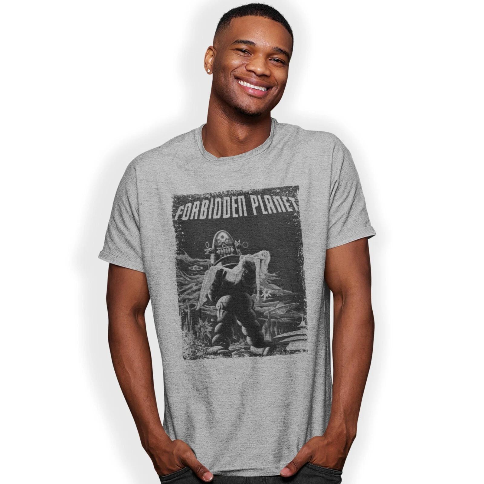 Forbidden Planet Movie Poster Hand Printed T-Shirt (1956) Cult Classic 4XL