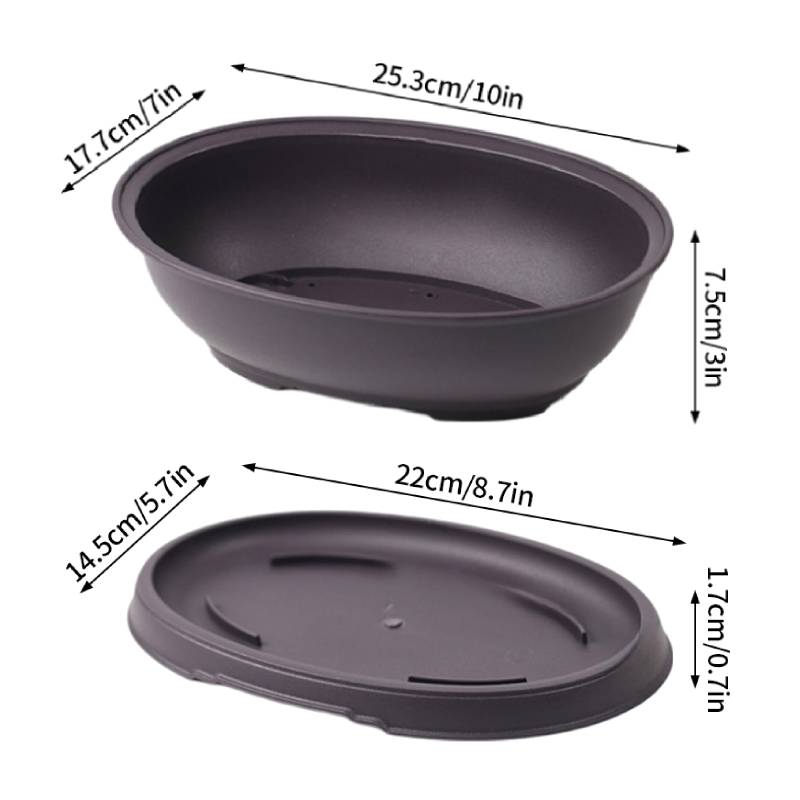 Plastic Flowerpot Succulent Plants Pot Decorative Collection Nursery Pots Garden Balcony Plants Bonsai Pot Rectangle Potted Vase