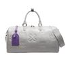 Fashionable PU Embossed Women's Handheld Travel Bag - Large Capacity Carry-on with Wet/Dry Separation for Business and Fitness.