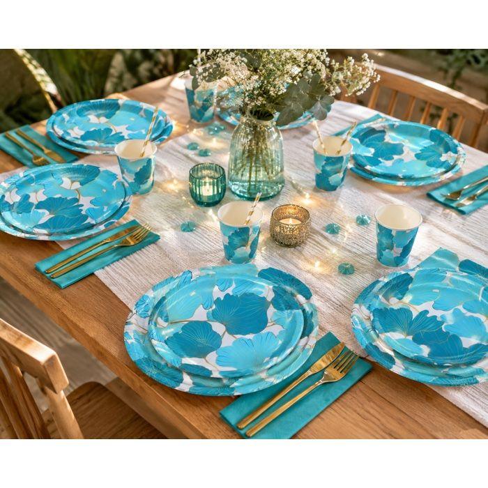 Set de 10 assiettes carton 23 cm Gincko