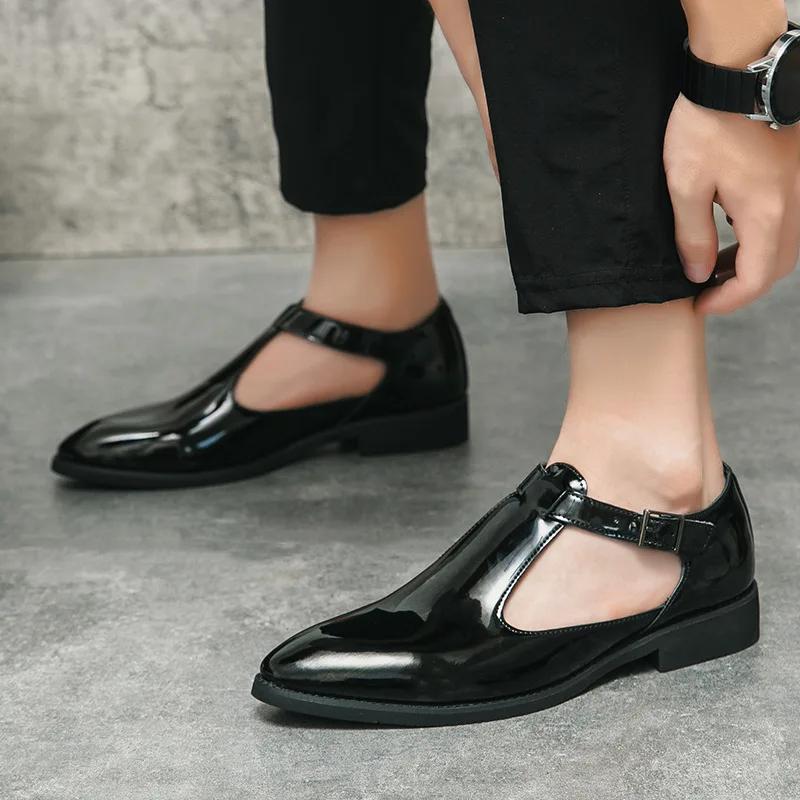 Fashion Black Sandals For Men Buckle Decor Slingback Sandals 2025