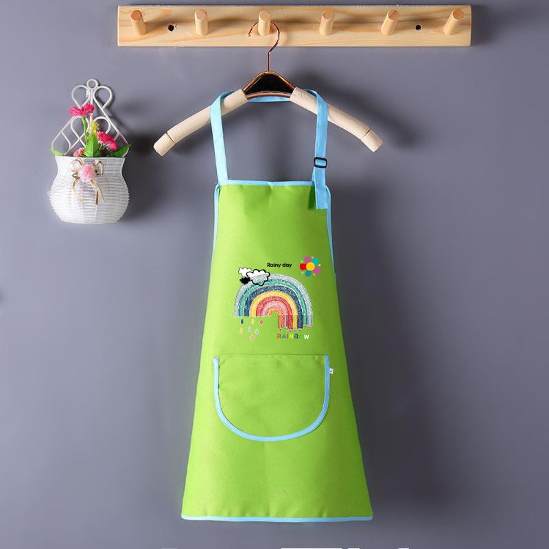 1Pcs No-Sleeve Painting Protective Clothing Children'S Apron Boys And Girls Eating Bibs Waterproof Artistic Inverted Clothing