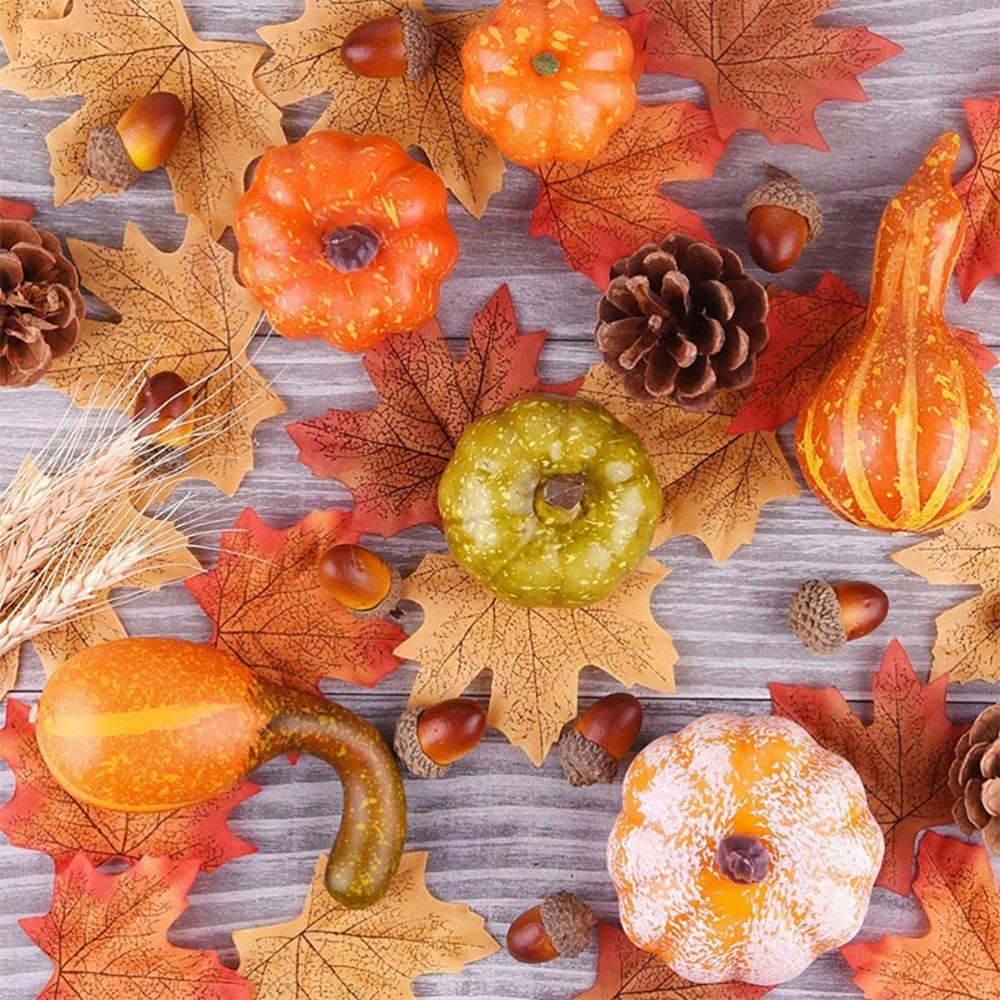 50pcs Faux Berries Artificial Mini Pumpkin Mini Size DIY Craft Supplies Home Decor