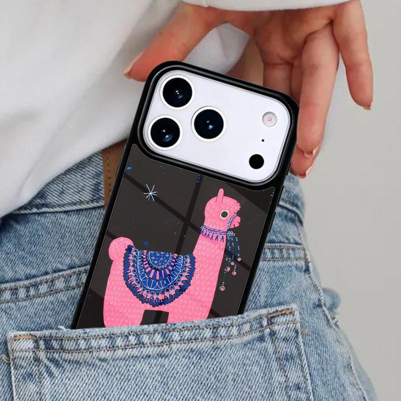 Happy Lama Travel No Prob Llama Phone Case for iPhone 16e 15 14 13 12 17 Pro Max Plus Air 17pro Cover Coque
