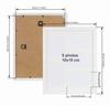 Set of 2 Pcs. Photo Frame, Wall Mount Multi-Frame Gallery Collage 28X35 Cm. For 5 Photos 10x15 Cm. White
