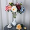 2 Head Artificial Peony Bouquet High Quality Long Stem Silk Fake Flowers Rose Pink For Bride Wedding Birthday Home Decors Bulk