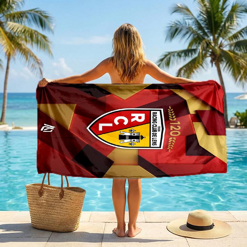 Lens FC print Quick Dry Beach Towel Microfiber Absorbent Portable Travel Swimming Towel