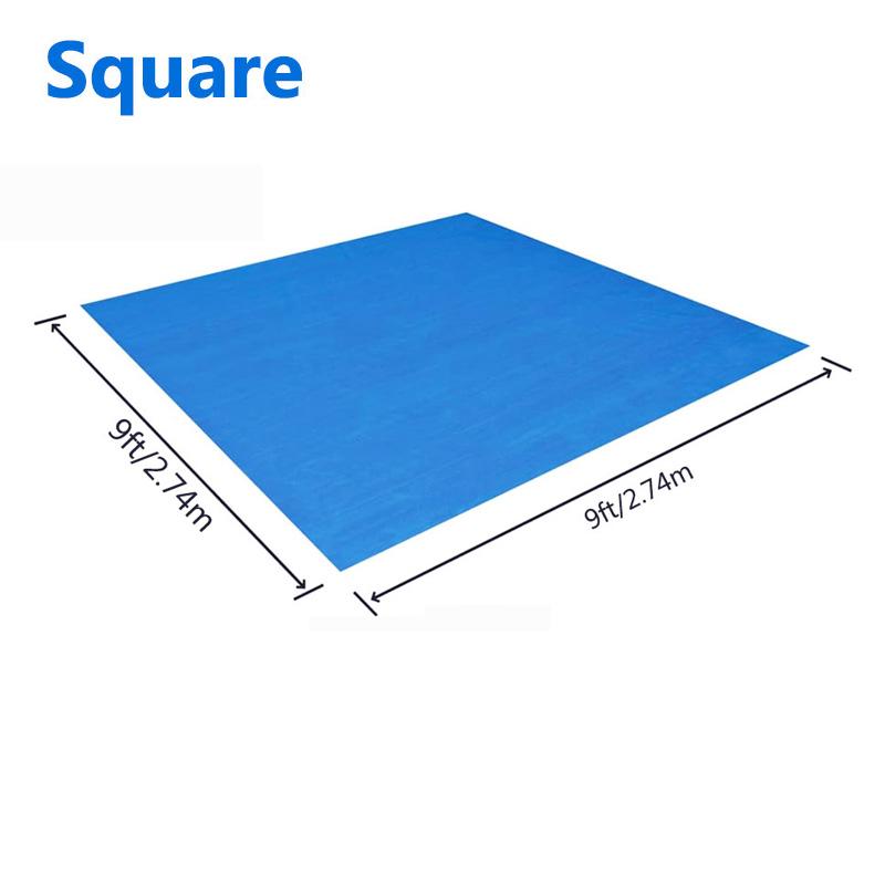 Tapis de piscine imperméable en PE, tapis de sol rectangulaire robuste pour piscine, protection de piscine, bâche, protection contre la pluie et la poussière