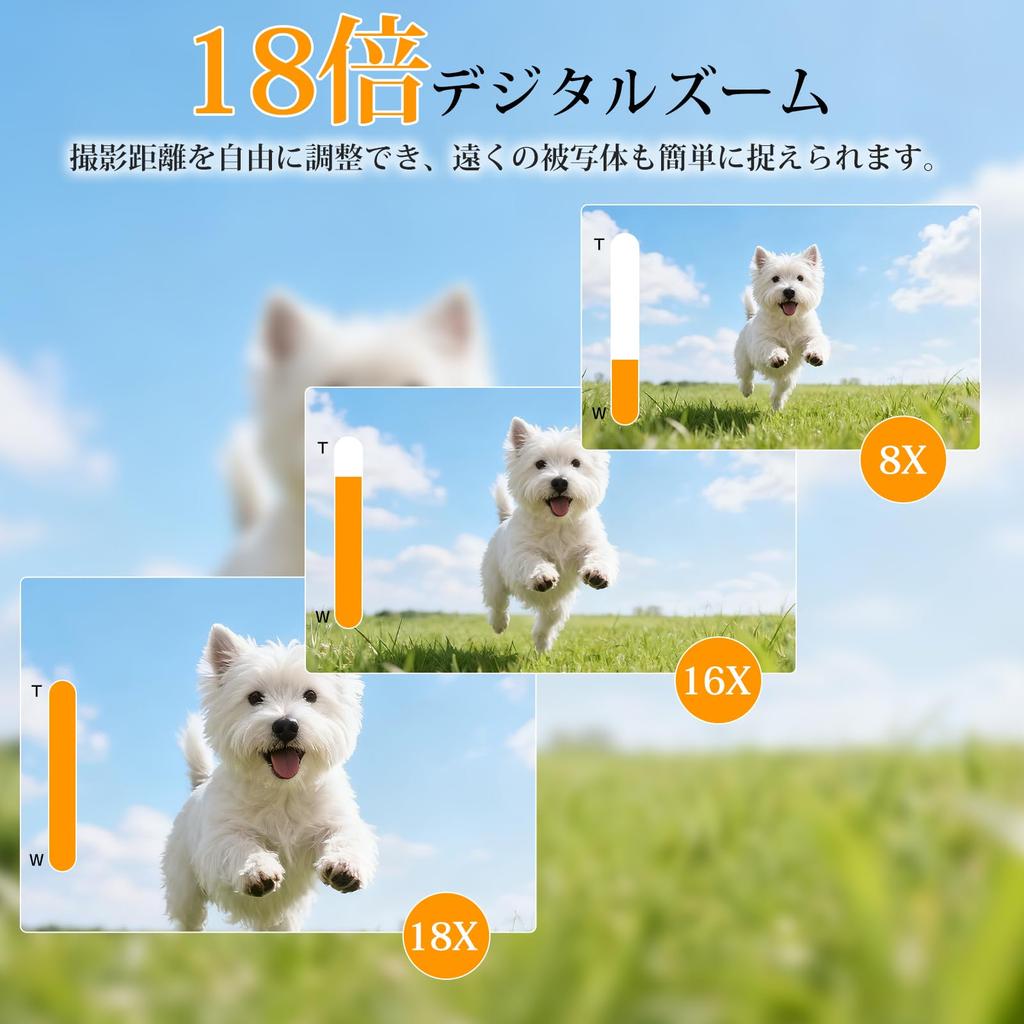 2026 8K Pixel Compact Digital Camera with Video 18x Digital Convenient and Two LED Auxiliary Portable and Ideal for School and Perfect for Day or