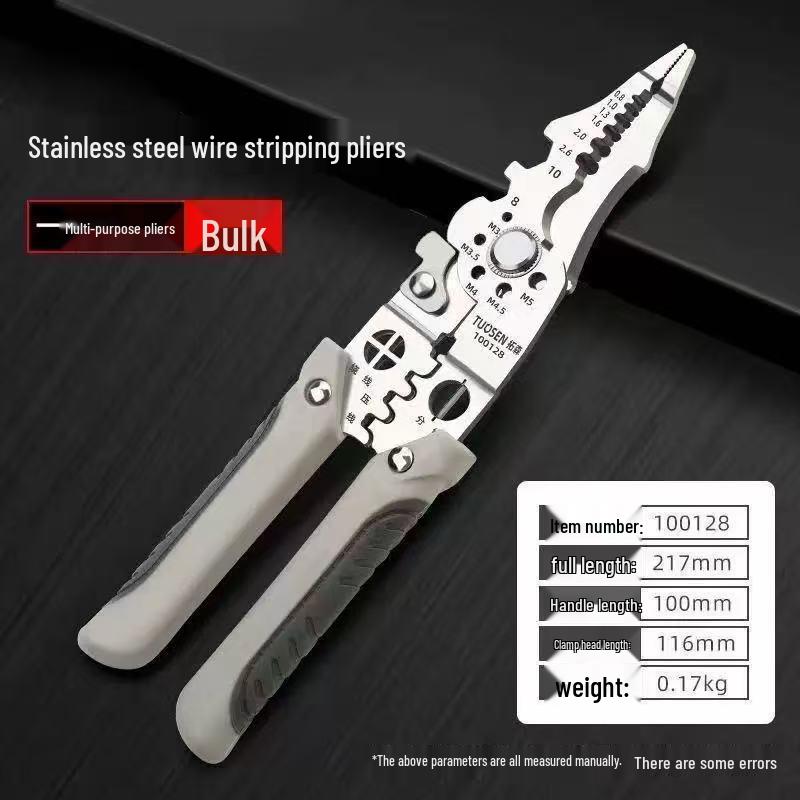 

2025 Universal Electrician s Multi-Tool: Wire Stripper, Separator, Skinner, Crimper, Looper, Cutter