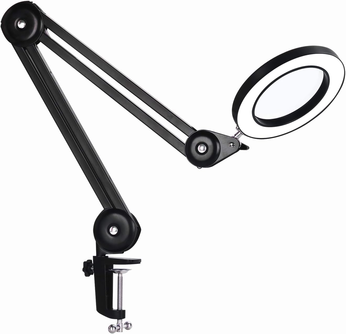 

Beyamz Magnifier Stand with Light 105mm Lens 72 LEDs 3 Color Dimmable Light / 2.25x / / чорний