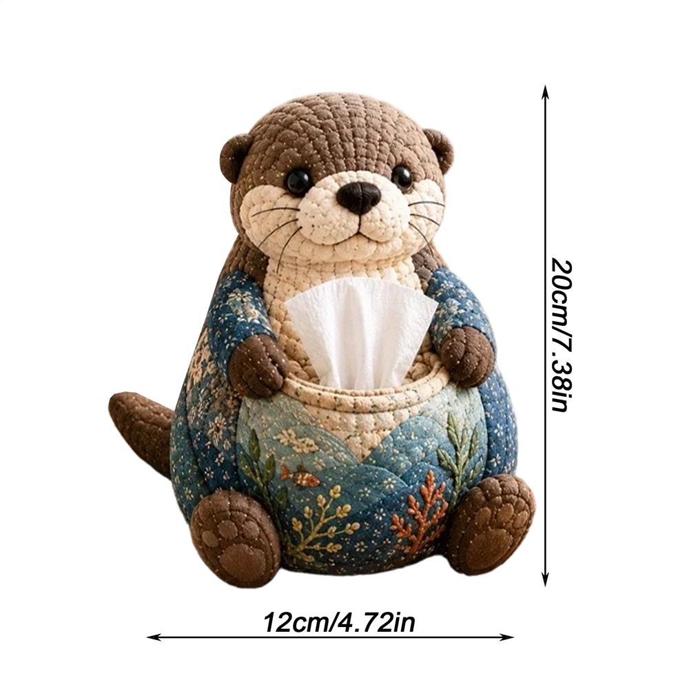 Tissue Cover Box DIY Kit Quilting Napkin Dispenser Case Handmade Tissue Dispenser Case for Women Men Beginner Night Stands