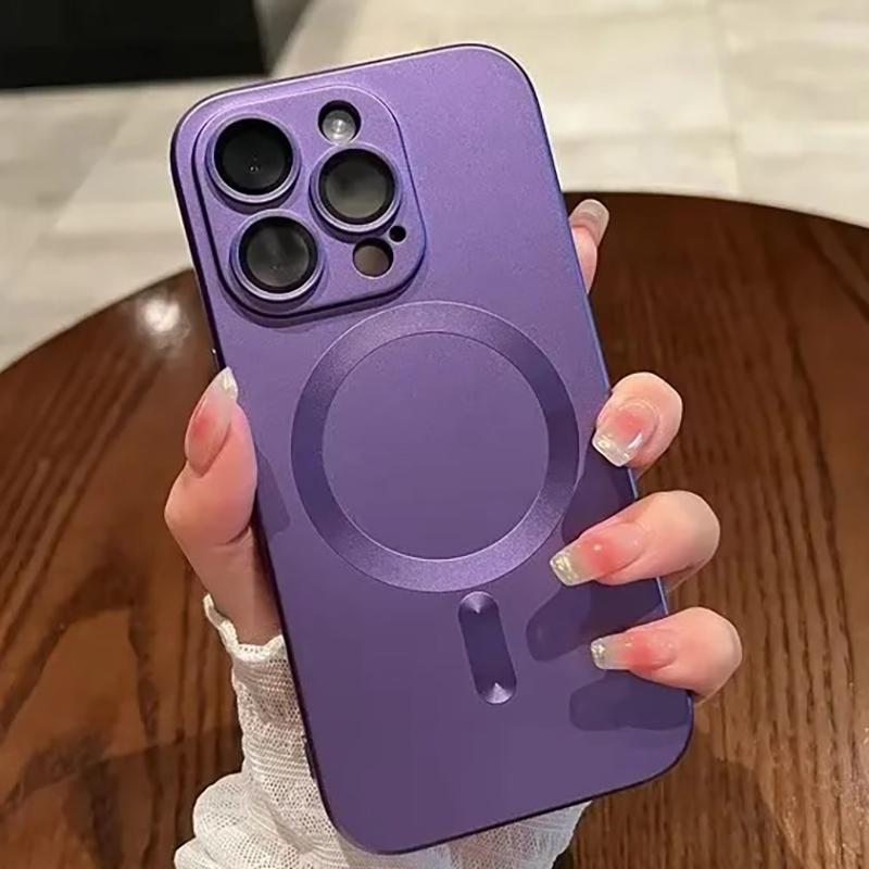 Luxury Matte For Magsafe Magnetic Wireless Charging Phone Case For iPhone 16 15 11 13 12 14 Pro Max Plus Shockproof Soft Cover