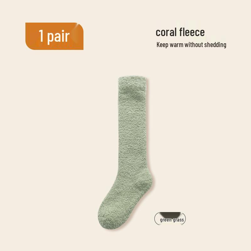 Women's Winter Cozy Plush Mid-Tube Socks - Thick, No-Shed, and Perfect for Home or Sleep