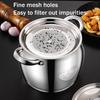 Stainless Steel Oil Pot with Double Handles And Strainer Large Capacity Oil Container with Lid Heat-Resistant Rust-Proof Multi-Purpose Kitchen Tool