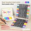 Dual-Color Glitter Brush Pen for Kids - Non-Fading, Bold Soft Tip