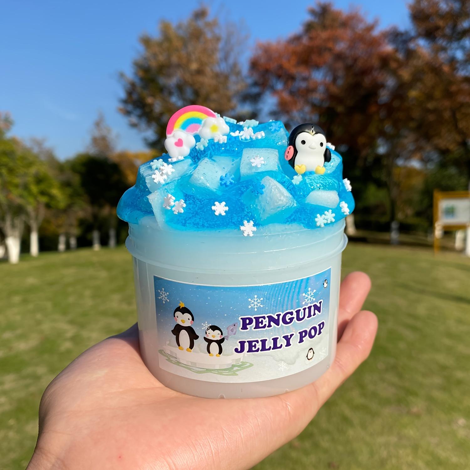 

1 набор 270 мл кристальной грязи в виде пингвина, игрушка для снятия стресса, украшение своими руками, герметичное хранение, трудно высыхает и трескается синий