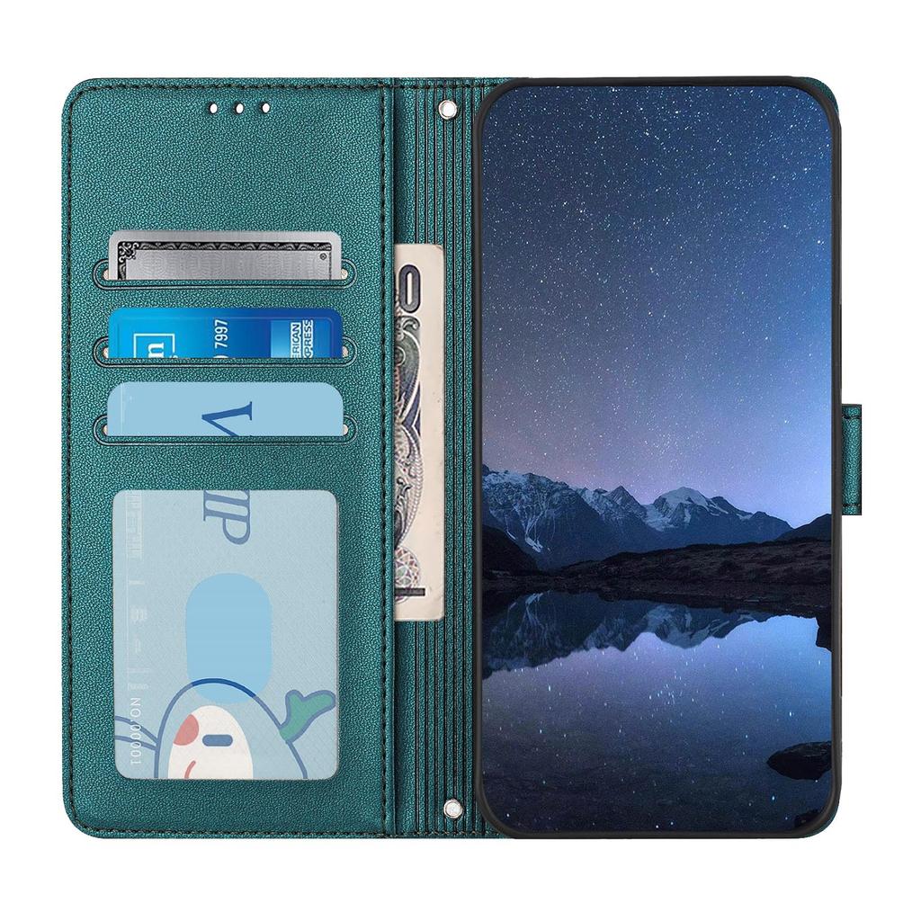 For Xiaomi Redmi 14R 5G/Poco C75 4G/Redmi 14C 4G Case with Strap RFID Blocking Leather Wallet Phone Cover Cat Mouse Pattern