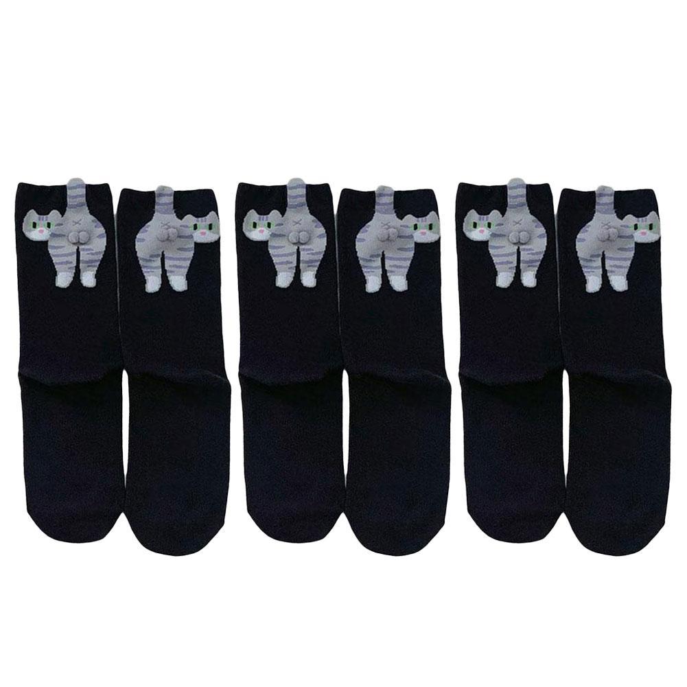 Cute Cat Egg Socks Mid Calf Japanese Stocking For Woman Autumn Winter Soft Comfortable Sweat Absorbing Breathable Couples Sock
