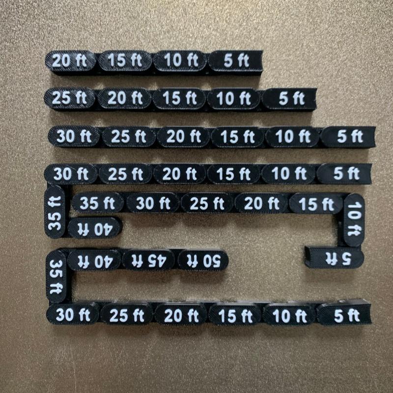 Flexible Chain Measuring Gauge for DND, Pathfinder & Wargaming Board Games Compatible Tool for Measuring Curves & Corners