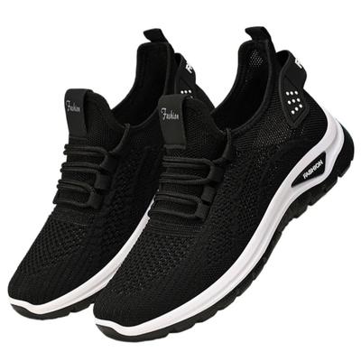 Women's New Flying Weave Sports Shoes, Comfortable and Breathable Running Shoes, Large Size Lightweight Single Shoes