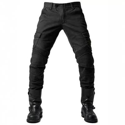 Erkekler Nefes Alabilen Aşınmaya Dayanıklı Skinny Motosiklet Pantolonu