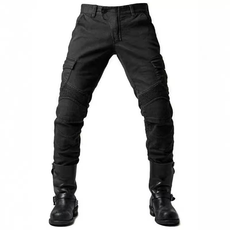 Men's Breathable Motorcycle Skinny Jeans: Wear-Resistant Protective Pants
