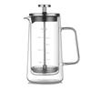 French Press Coffee Maker Heat Resistant Transparent Glass Tea Coffee Brewer Pot with Fine Filtration System for Coffee Lovers