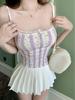 Women's Sweet Brushed Warm Cotton Vest with Pads - Autumn & Winter Back Camisole