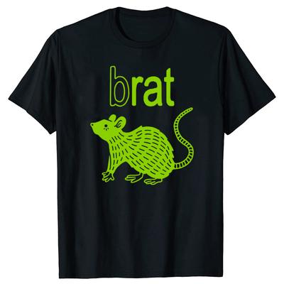 Lustige Brat B Rats Lover Grafik T-Shirts Herren Damenmode Lässiges T-Shirt 100% Baumwolle Lockeres Oversized T-Shirt