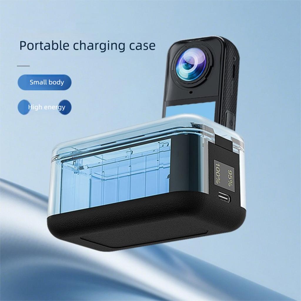 Waterproof USB C Camera Charging Case Double Battery Monitoring And Rapid 150Minute Charging for 360 X5