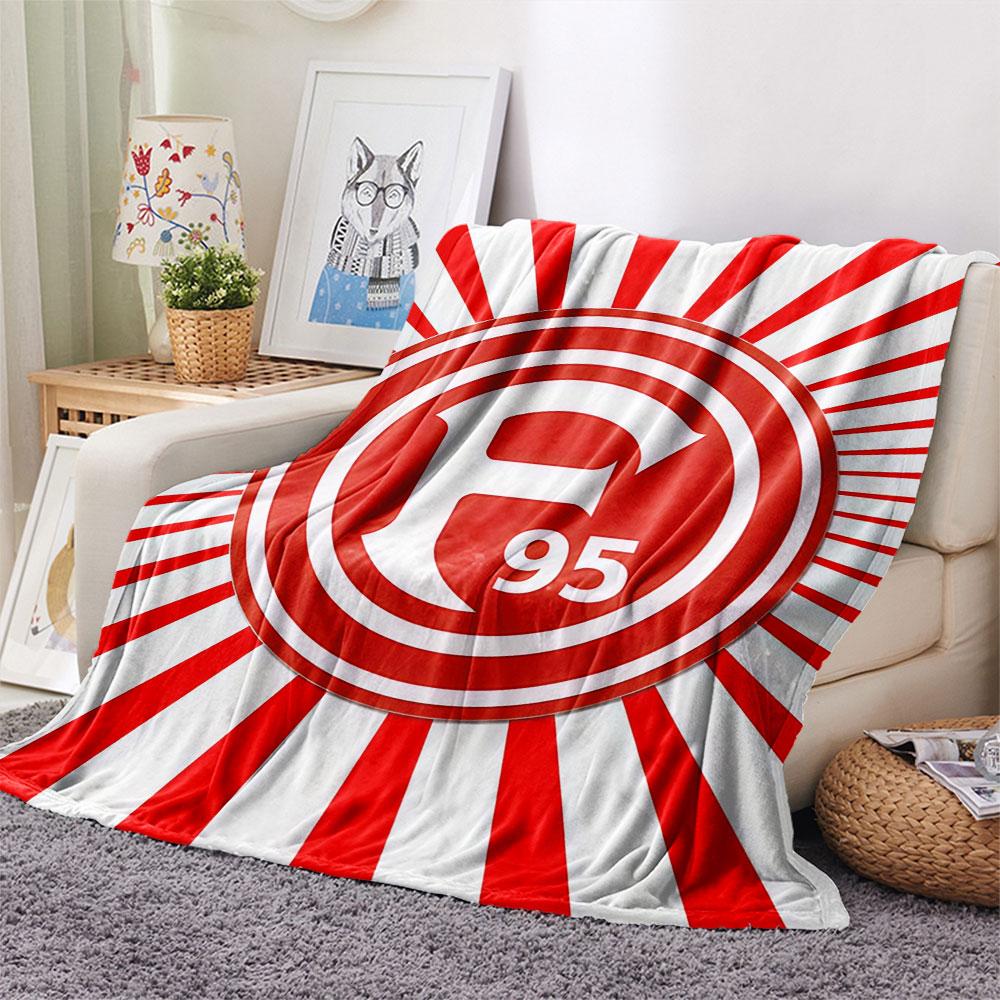 Fortuna Düsseldorf Logo Flanelldecke, Hohe Qualität, Bequem für alle Jahreszeiten, Heimdekoration, Wärme und Komfort