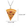 7Pcs Fun Pizza Pendant Necklace/Keychain Accessory for Daily Wear Dates Parties