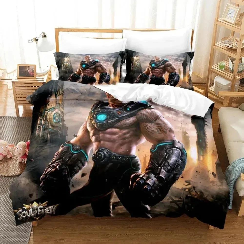 Anime Game Soul of Eden Bedding Set Duvet Cover Bed Set Quilt Cover Pillowcase Comforter King Queen Size Boy Adult Bedding Set