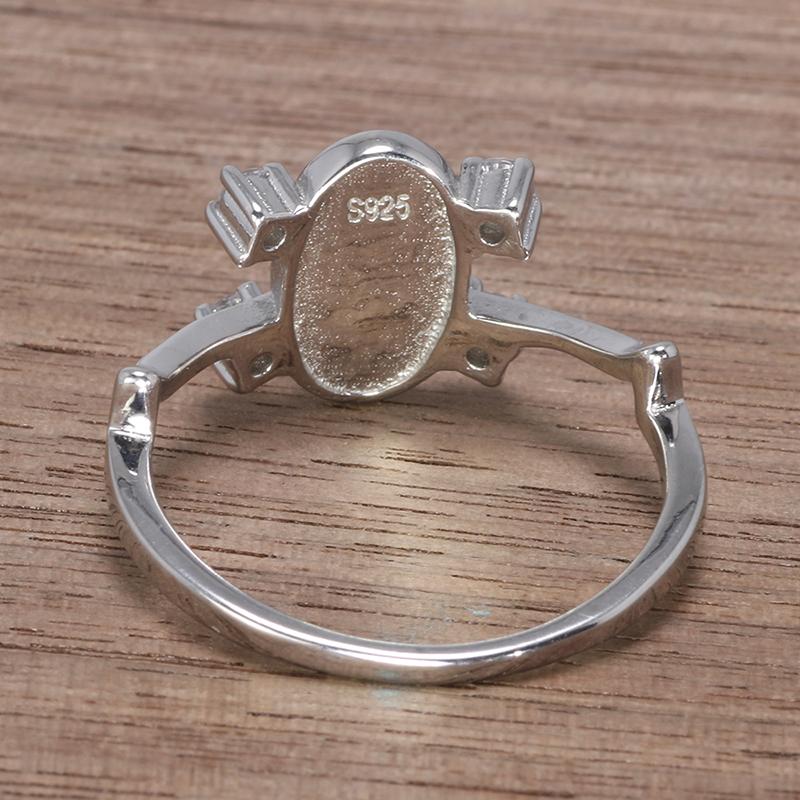 Real Pure 925 Silver Elena Rings for Women Natural Lapis Stone Vampire Diary Fine Jewelry Best Gift