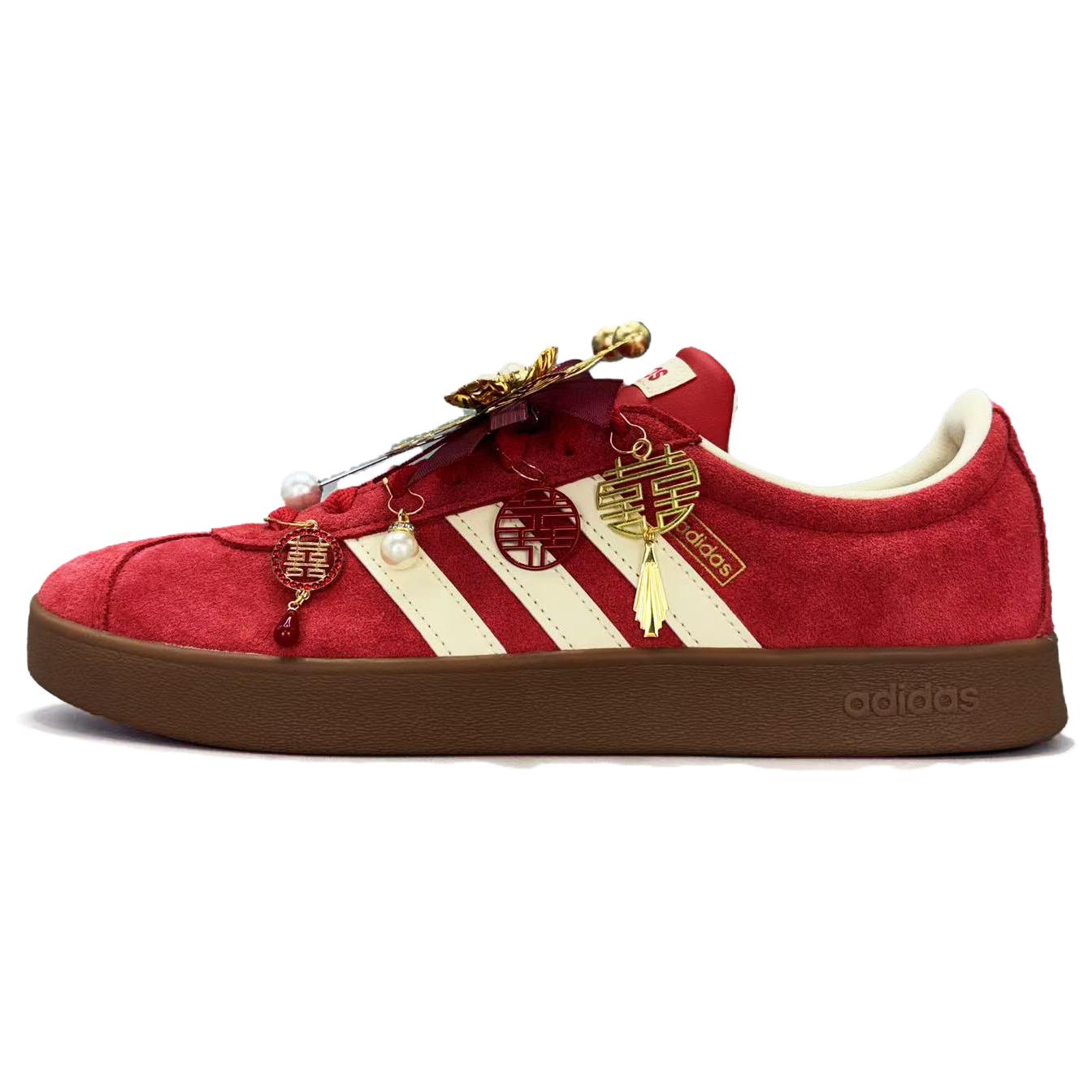 

Adidas Vl Court Classic Slip Resistant Abrasion Resistant Low top Skateboard Shoes Unisex Red KK3774(Team1497-) 36
