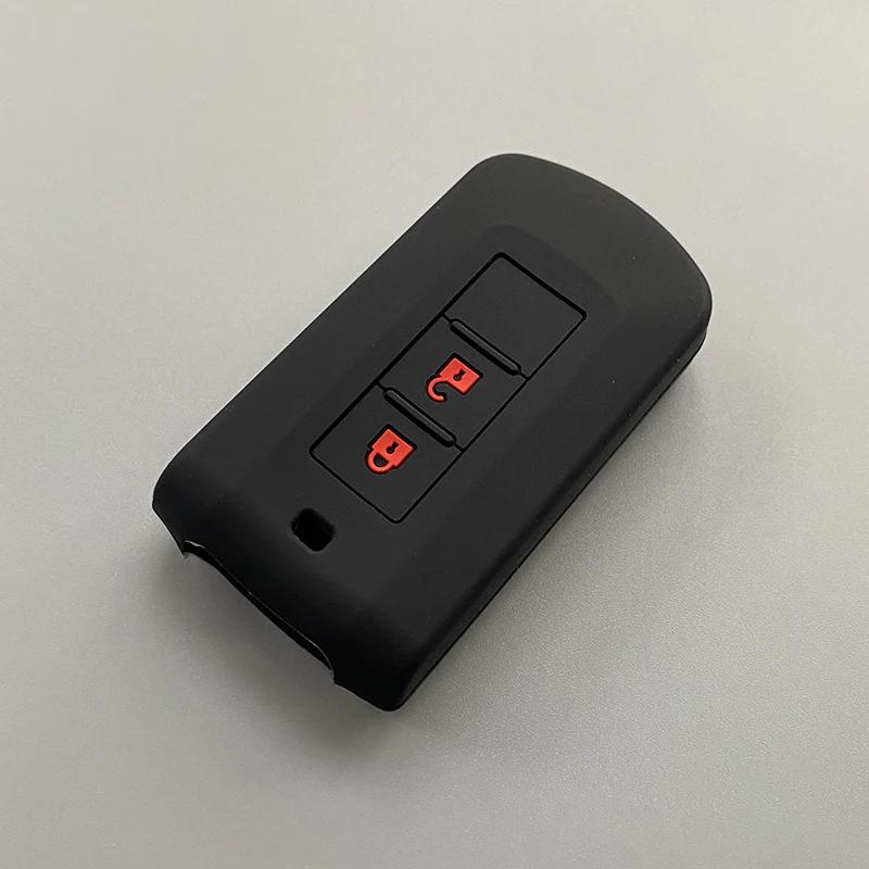 Silicone Car Key Cover Case Shell protector For Mitsubishi L200 ASX Outlander Eclipse Cross Pajero Sport Lanacer 2button key
