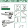 Reversible Access Bathroom Security Door Lock For Motorhome Marine Toilet Corrosion Proof Metal Construction