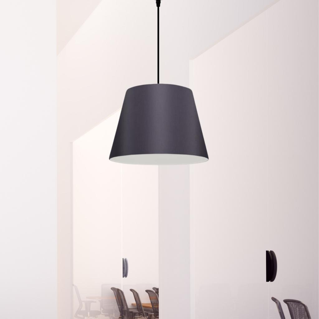 

Sofia Conical Single Pendant Lamp Anthracite Fabric Entrance Hall Kitchen Chandelier