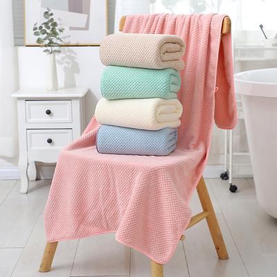 Japanese Coral Fleece Bath Towel Honeycomb Waffle Pineapple Grid Bath Towel Cotton Absorbent Blanket Adult Large Bath Towel