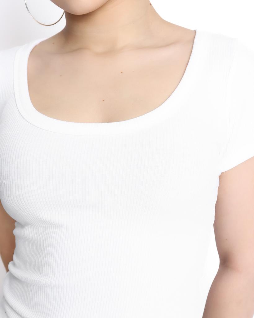 Kulsiseu Cs Half Basic U Top-046 (White)
