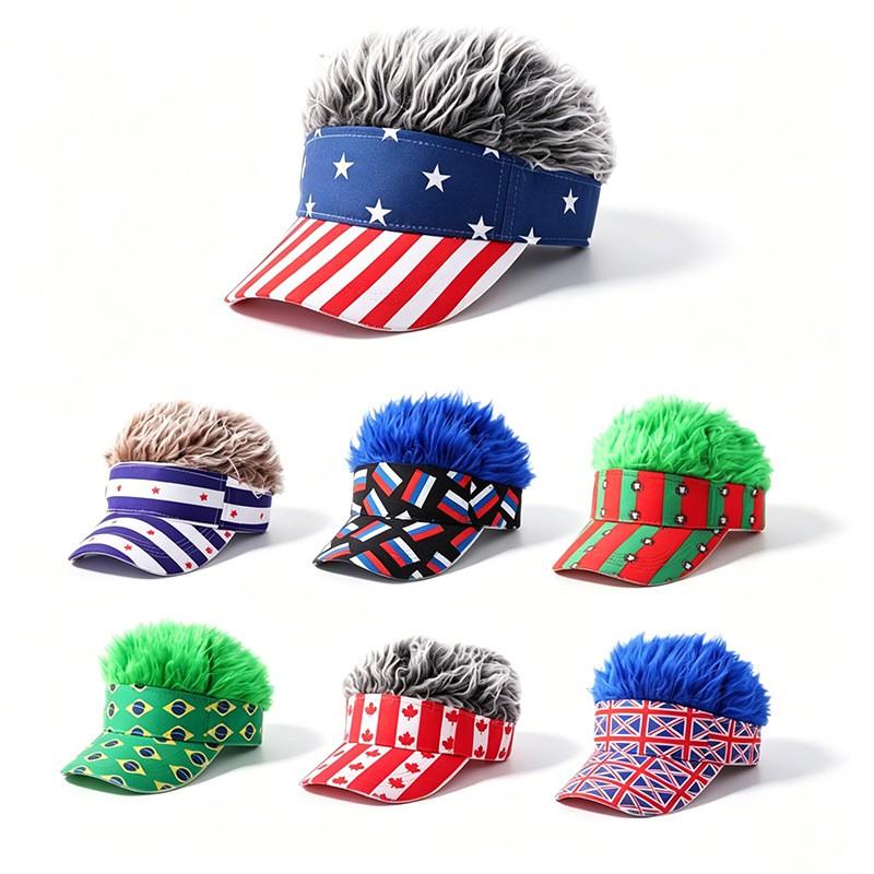 Flag Style Baseball Cap Fashion Star Maple Leaf Sun Hat Adjustable Breathable Streetwear