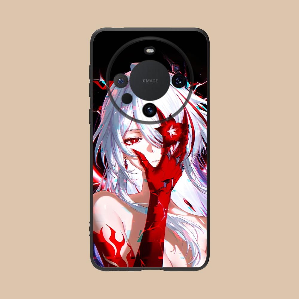 HSR Acheron Matte TPU Mobile Phone Case for Huawei Mate 60 50 40 30 20 10 Pro Plus Lite E 5G Colorful Printing Cover