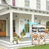 Vintage Shiba Inu Metal Wall Sign - Welcome Home Decor, 8x12 In