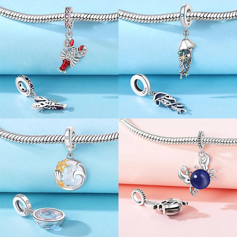 Orginal Copper Charm Sea Crab Turtle Starfish Charms Beads Fit Bracelet Necklace Bead Jewelry Making Jewelry Gift